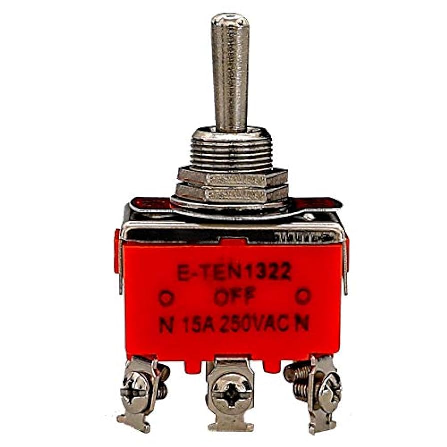 Fuerduo DPDT 3 Position ON/Off/ON Mini Latching Toggle